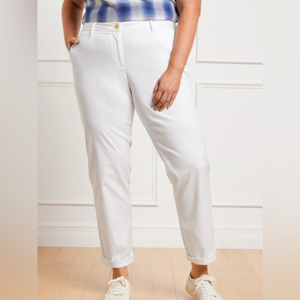 Talbots White Relaxed Chino Size 16W